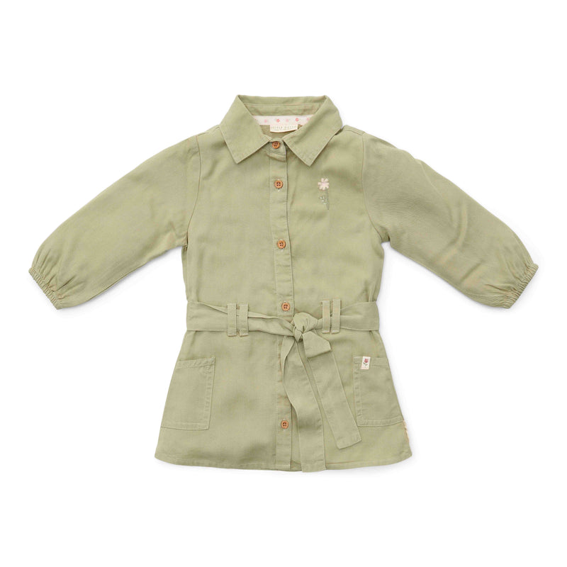 Long-sleeved Dress Green for Babies and Children
