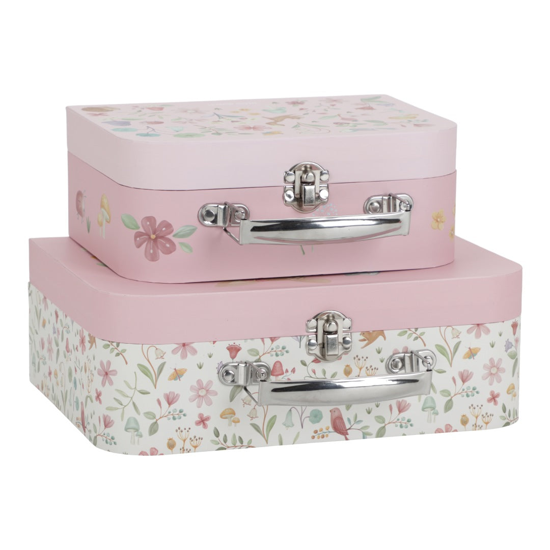Personalisierter Kinderkoffer Fairy Garden Rosa mit Namen