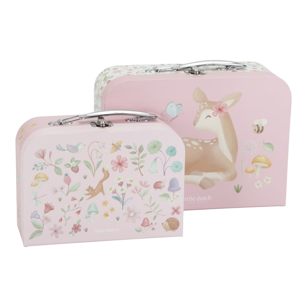 Personalisierter Kinderkoffer Fairy Garden Rosa mit Namen