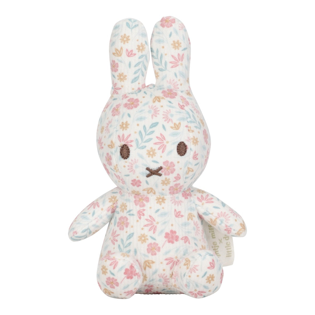 Plush toy rabbit Lucky Blossom with all-over print, 15 cm x Miffy