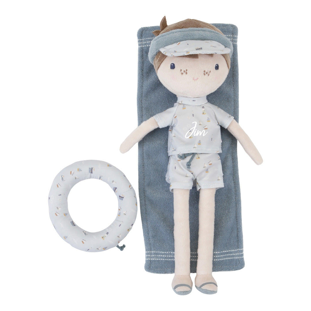 Kuschelpuppe Jim Summer Edition – Weiche Stoffpuppe für Kinder