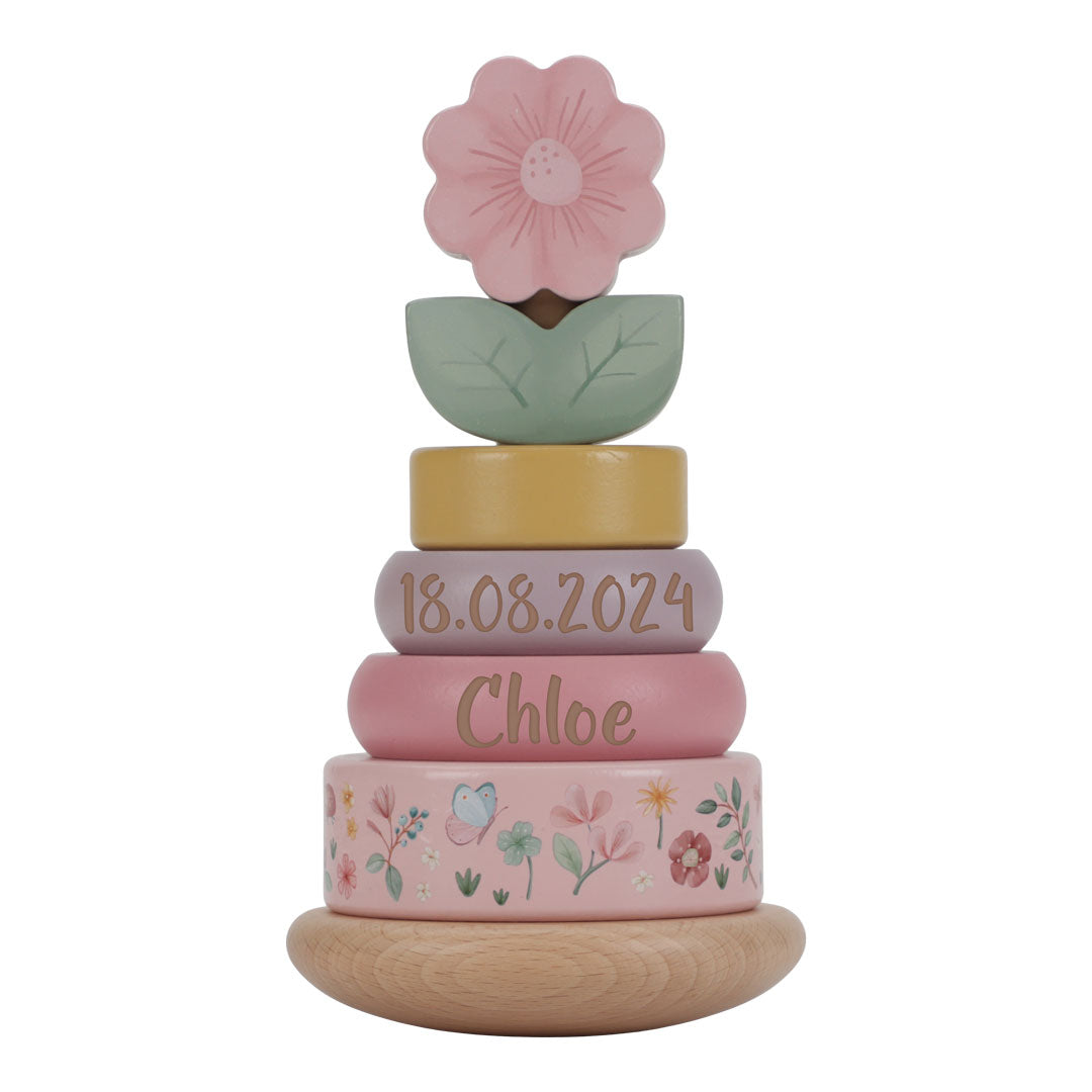 Holz-Stapelturm Fairy Garden "Zur Geburt"