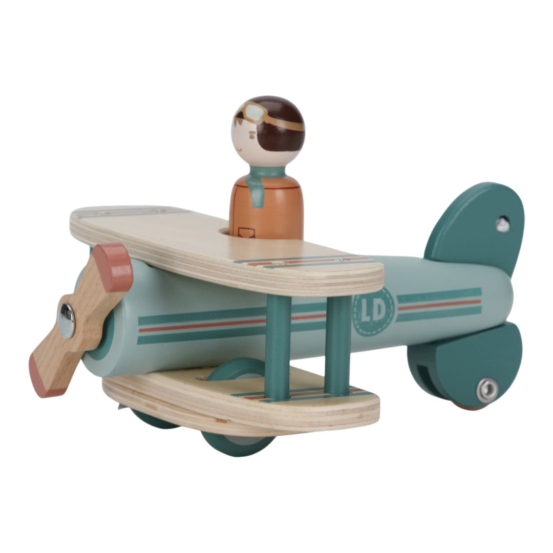 Holz-Spielzeugflugzeug mit Namen