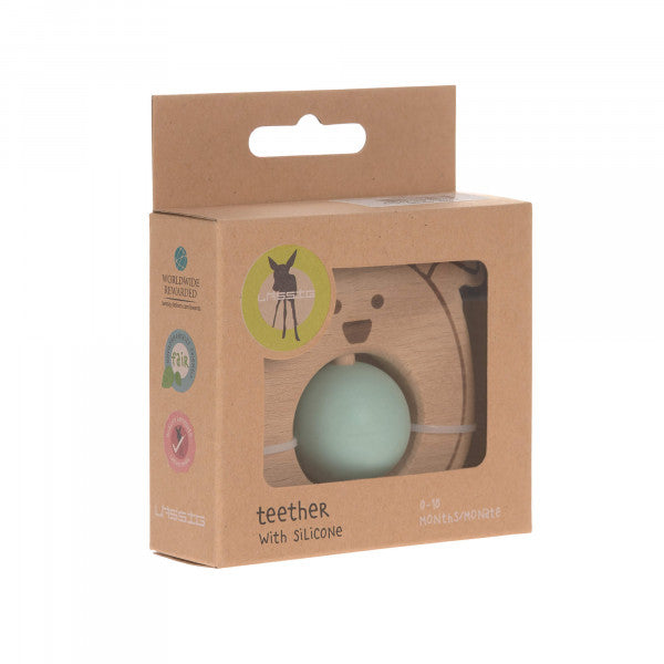 Grasping toy with bite aid - dog, natural / mint | Lässig