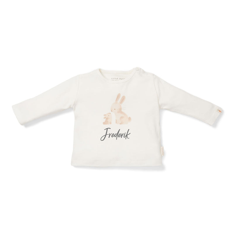 Baby Bunny Long-Sleeved Shirt, White | Little Dutch