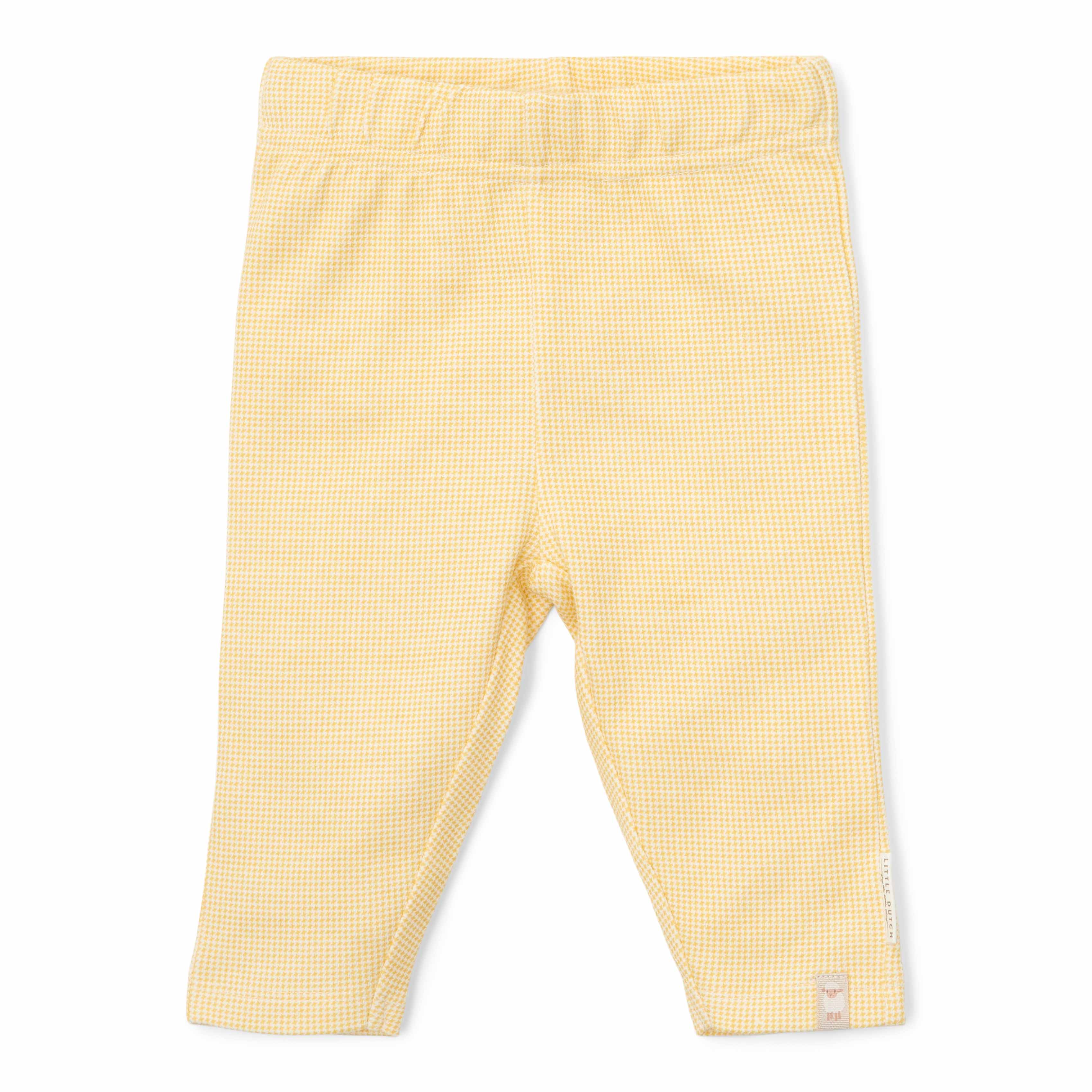 Legging chaude jaune à carreaux pour bébés et enfants