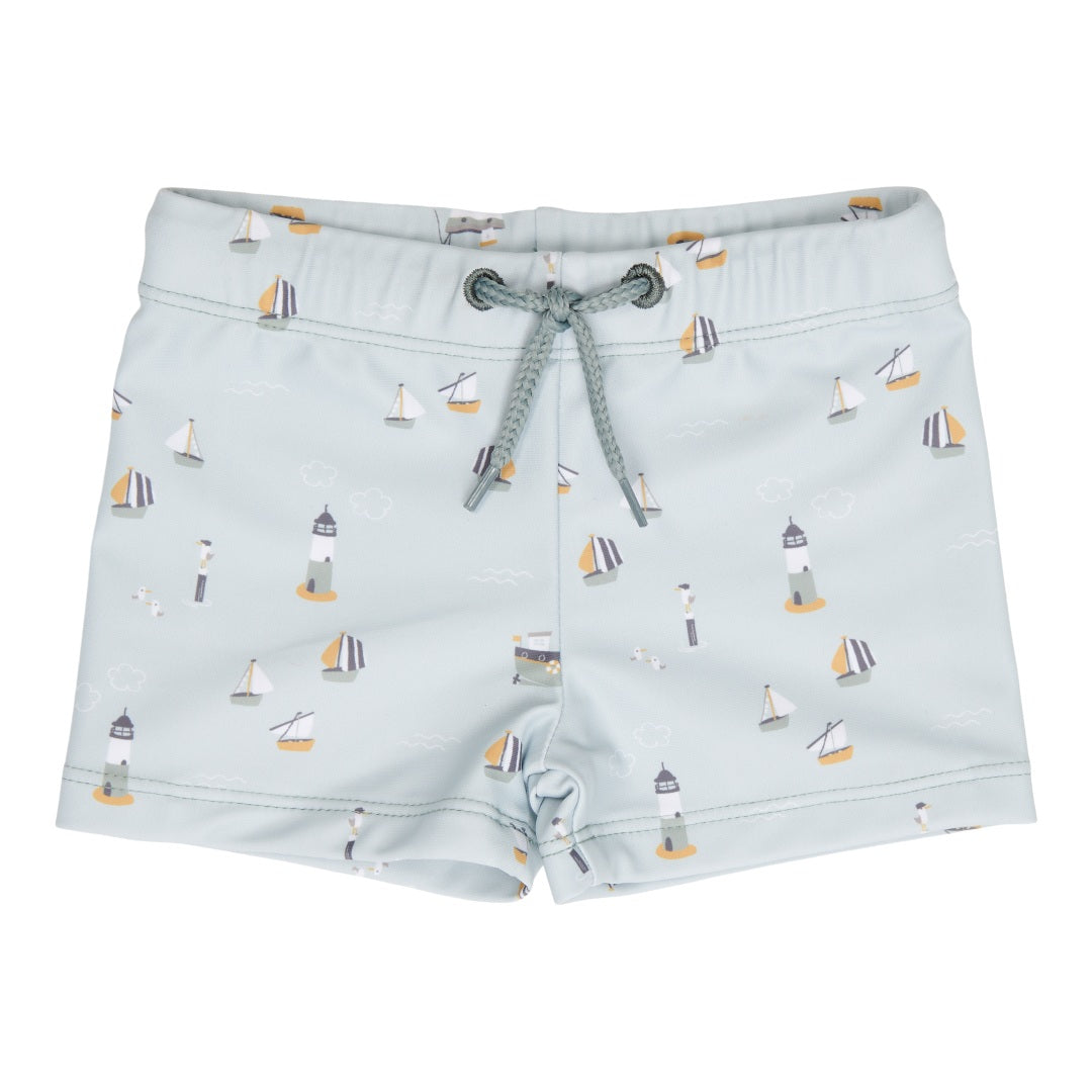 Sailors Bay Olive Swim Trunks, Size 62/68 | Little Dutch