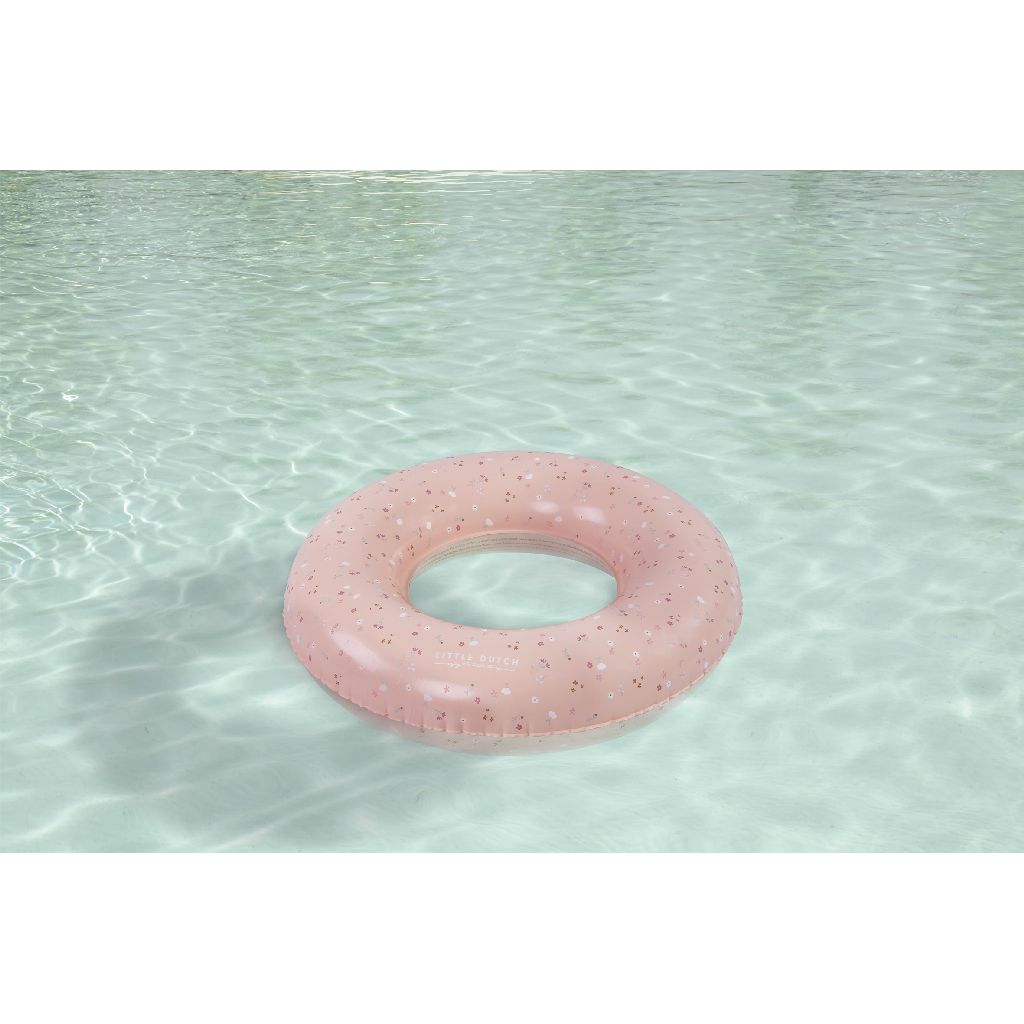 Swimming ring for children 50 cm in pink – flowers & butterflies