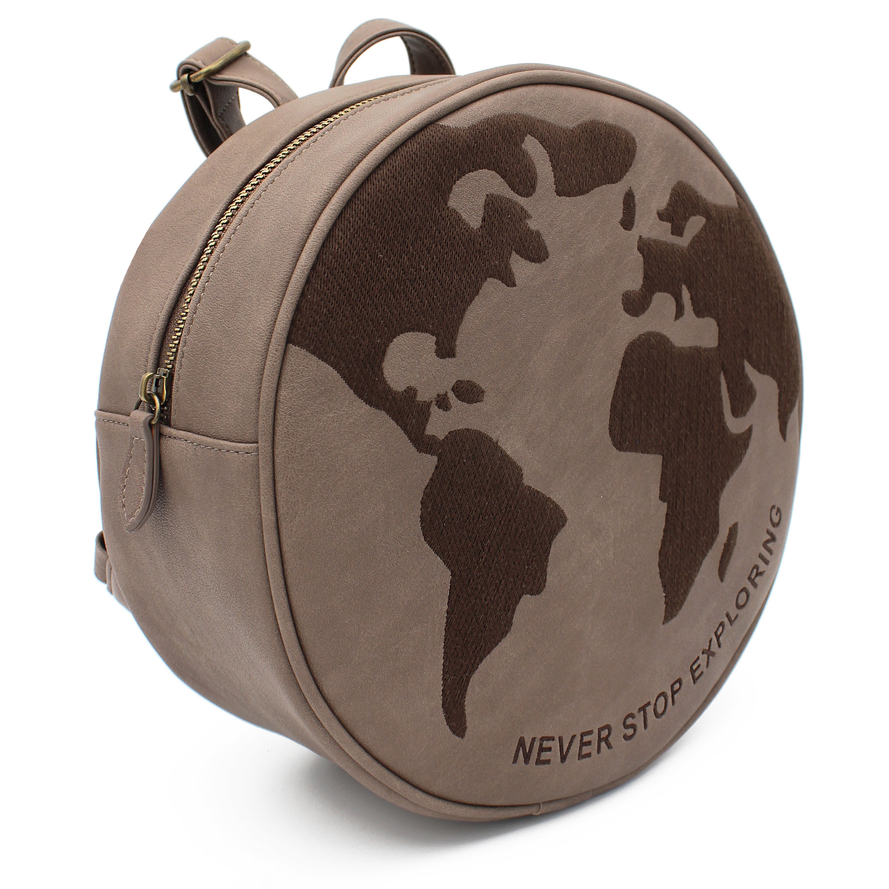 Columbus Globe Backpack Large, Brown | Little Who