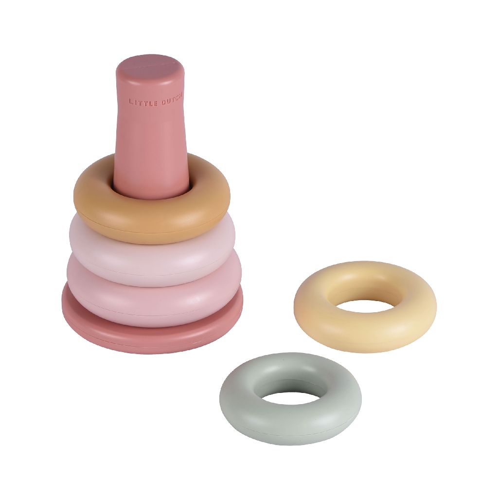 Stapelturm Pink | Motorikspielzeug für Babys und Kleinkinder