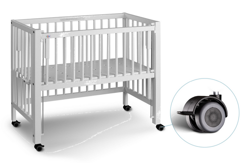 Anstell-/Beistellbett incl. Verschlussgitter MAXI BOXSPRING Buche weiß | tissi