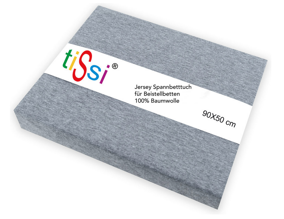 Spannbettlaken MAXI BOXSPRING 90 x 50 cm Grau | tiSsi®