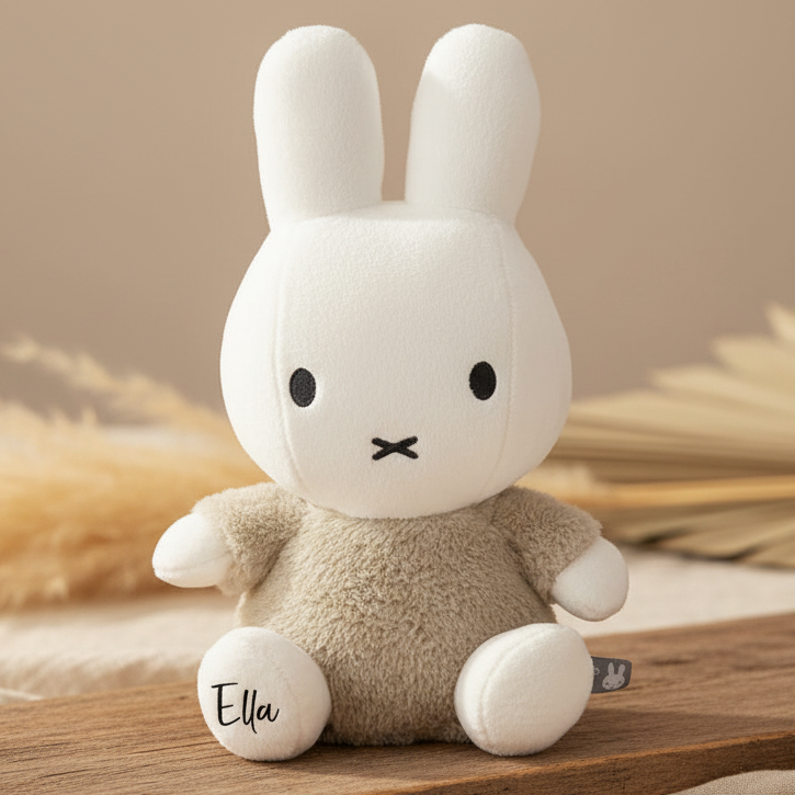Kuscheltier Miffy Hase Fluffy Grün 25 cm – Geschenk für Babys