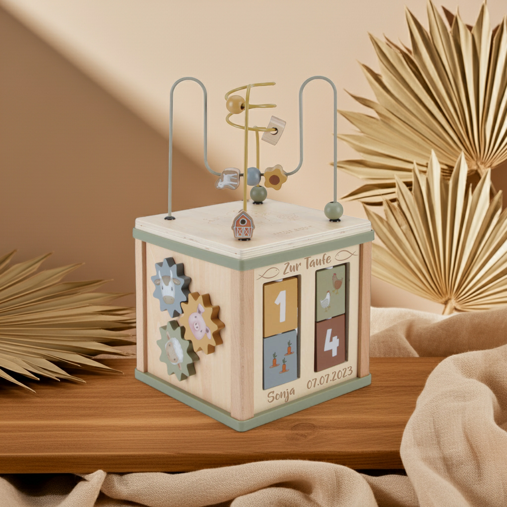 Little Farm Activity Cube - For the Christening