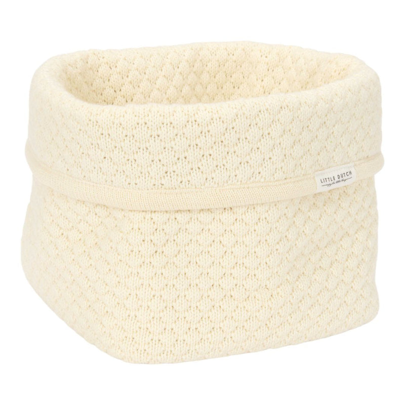 Pflegekörbchen gestickt klein - Pure Soft White | Little Dutch