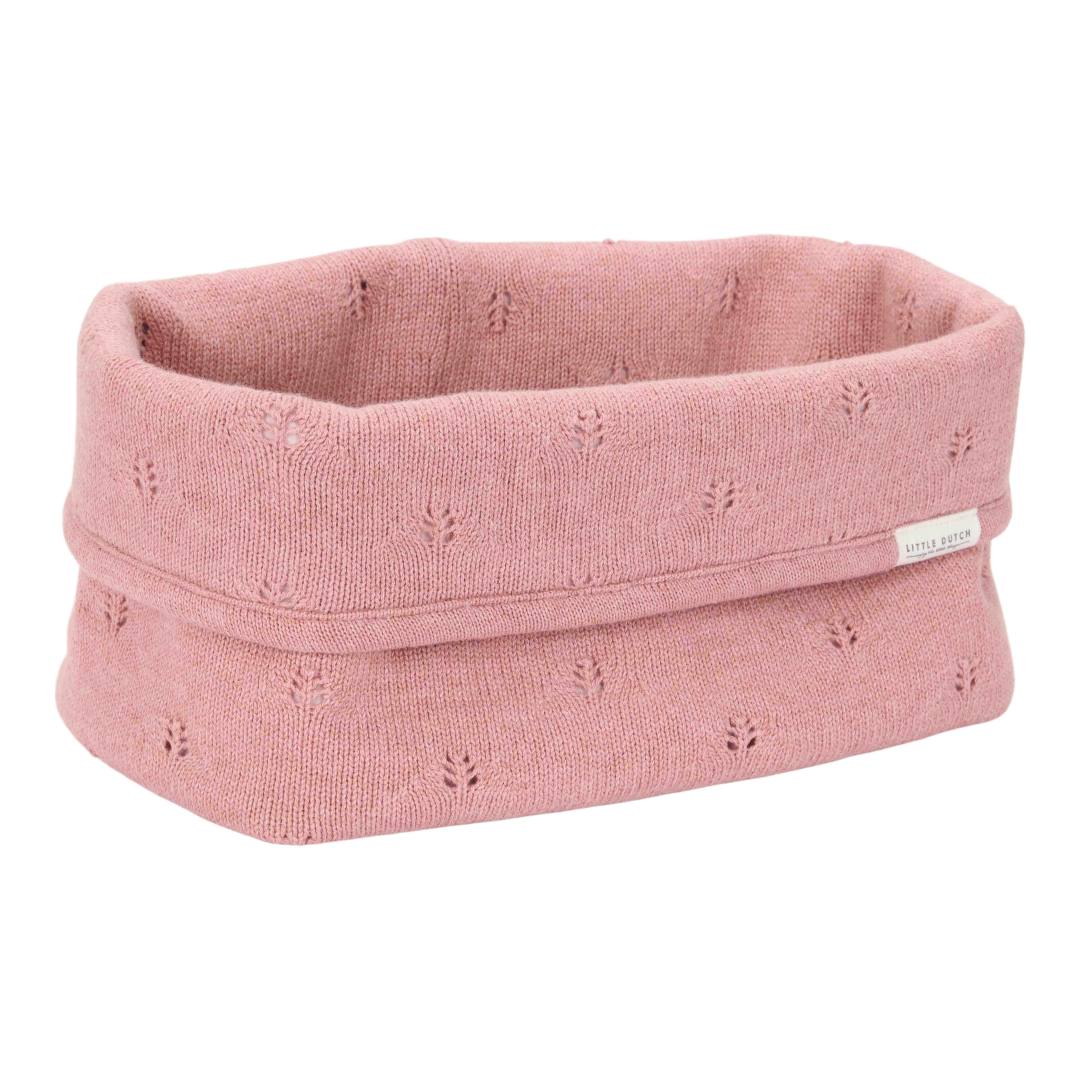 Large embroidered nursing basket - Pure Pink Blush | Little Dutch