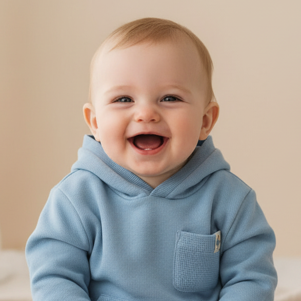 Strickpullover Ice Blue für Babys und Kinder