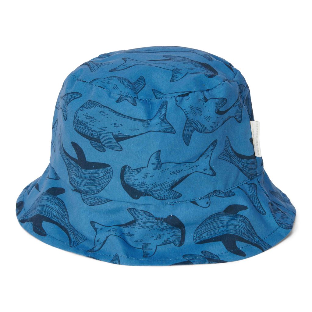 Sonnenhut wendbar Blue / Sea life gr. 1 | Little Dutch