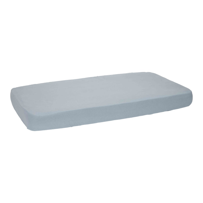 Fitted sheet for single bed Pure Denim Blue 90 x 200 cm | Little Dutch