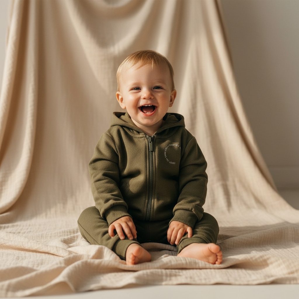 Sweat-Weste Dark Green - Little Farm | Little Dutch