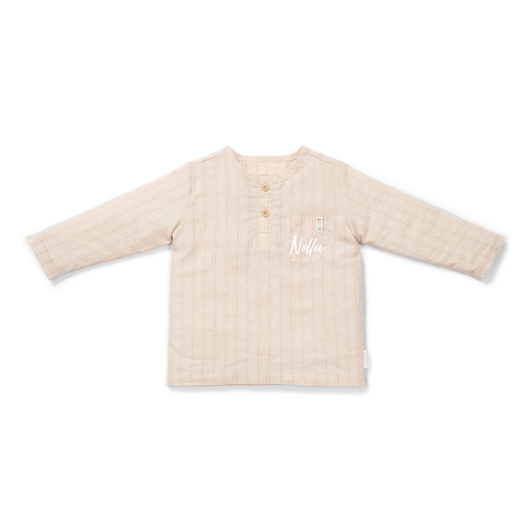 Langarmshirt Sand Stripes – Kinder Shirt im Leinen-Look