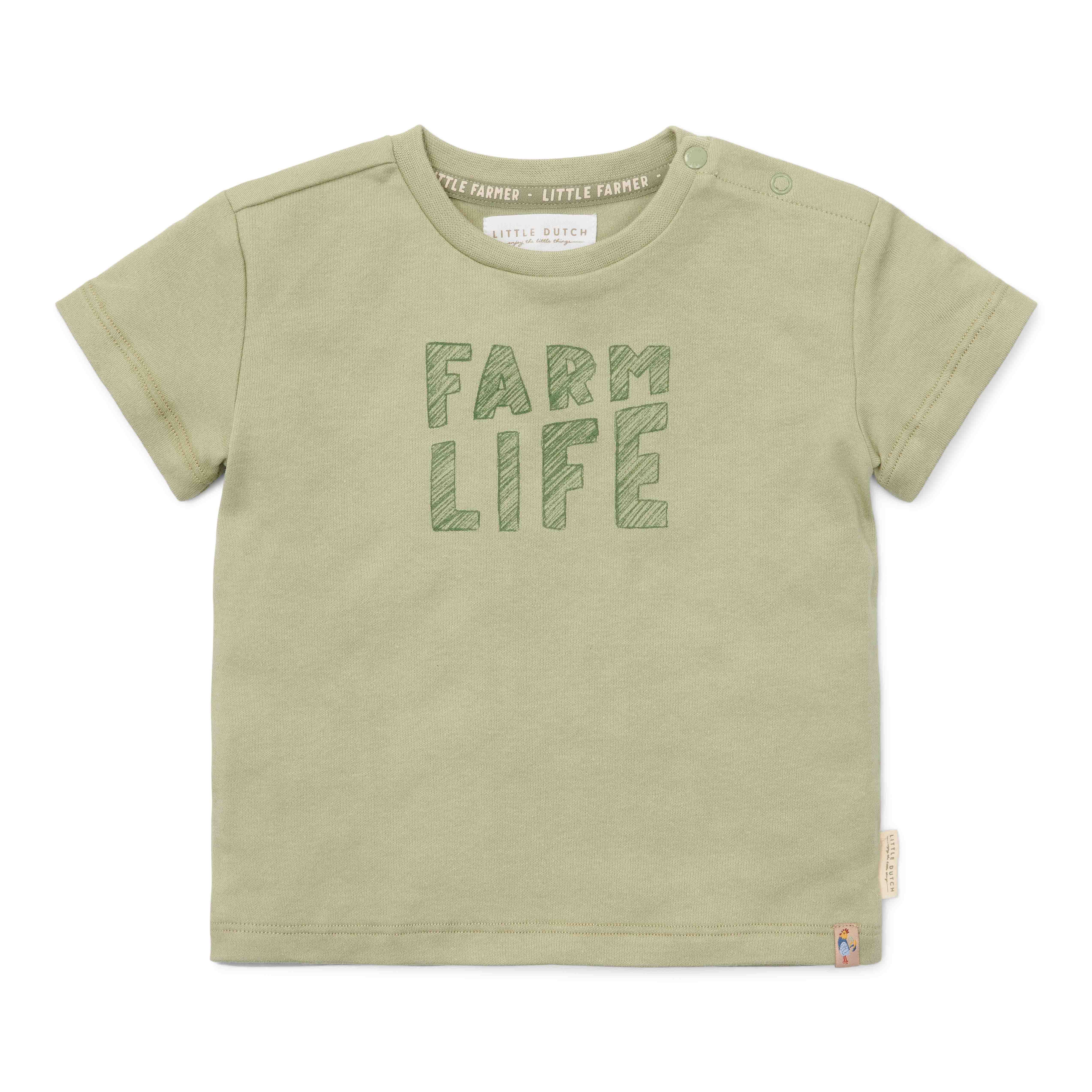 Kurzarm T-Shirt Grün für Babys und Kinder