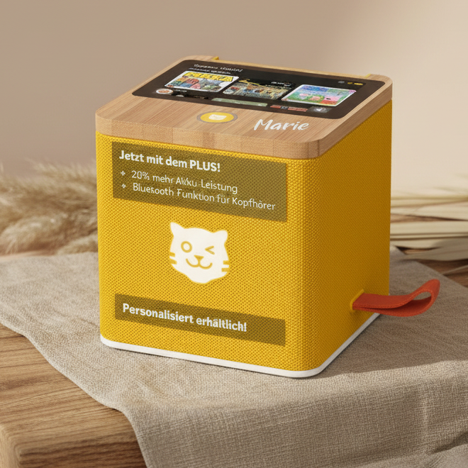 Tigerbox Touch Plus jaune Bluetooth | par Schmatzepuffer® « personnalisable »
