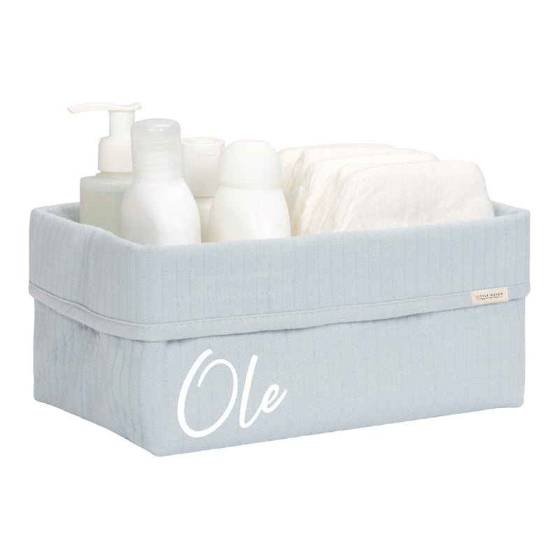 Pflegekörbchen Pure Soft Blue, groß | Little Dutch