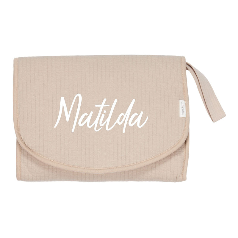Wickelunterlage für unterwegs Pure Beige | Little Dutch