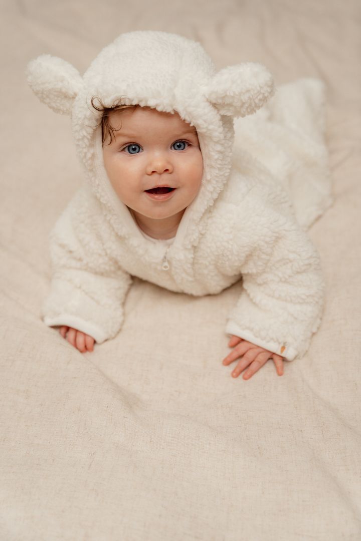 Teddy-Strampler Baby Bunny, Off White | Little Dutch