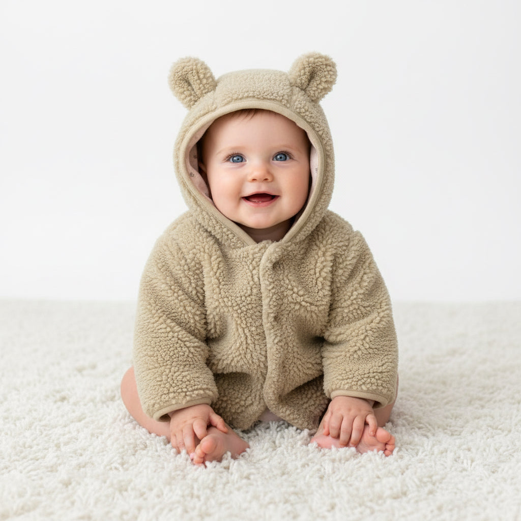 Teddy Newborn Jacke Soft Green für Babys