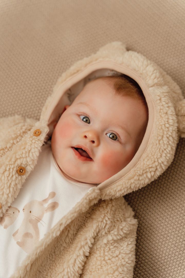 Teddy-Jacke Baby Bunny, Sand | Little Dutch