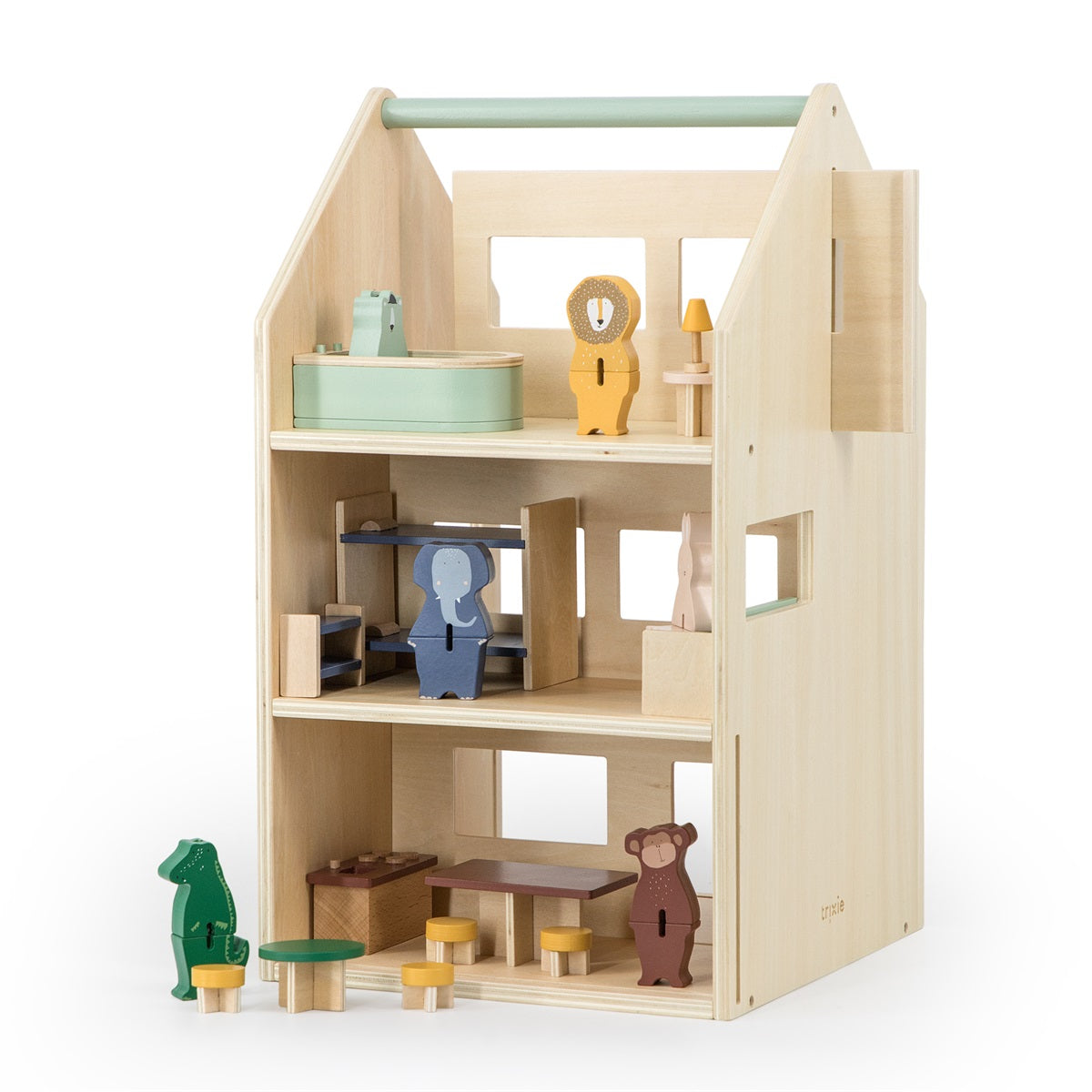 Holz Spielhaus mit Zubehör - Trixie | B-Ware ein 2.Leben