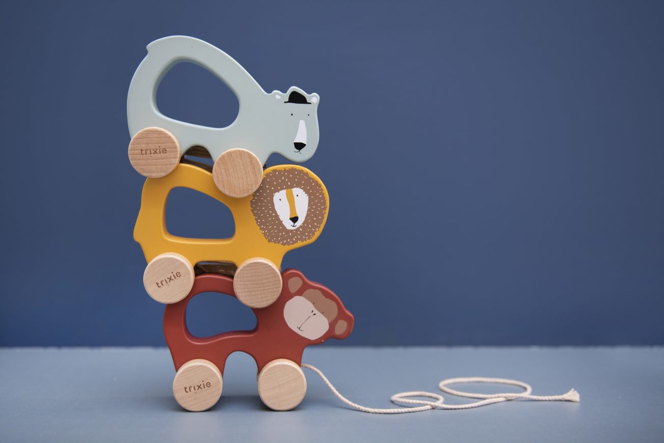 Wooden pull-along toy - Mr. Polar Bear | Trixie
