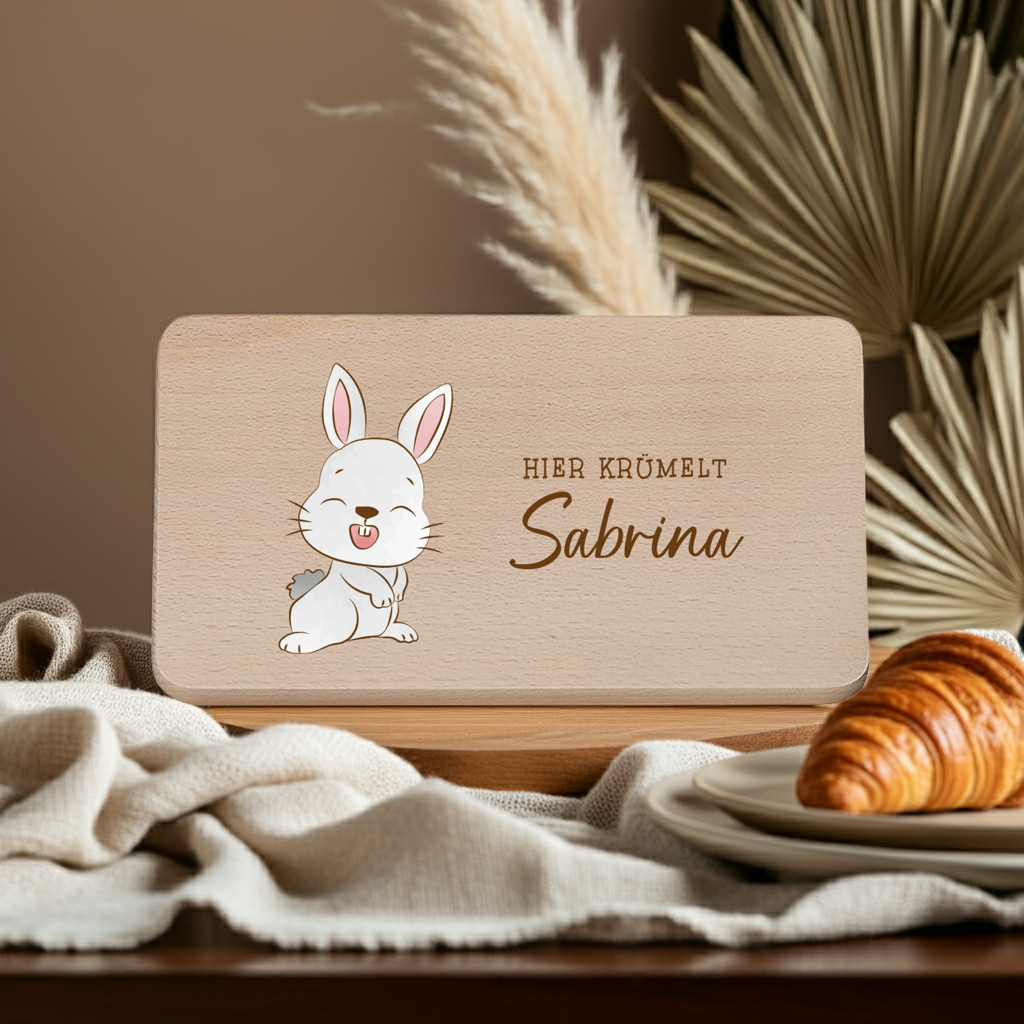 Frühstücksbrettchen personalisiert mit Namen - Größe M | Schmatzepuffer®