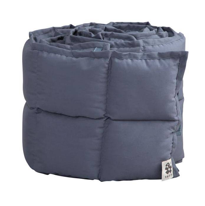 Bed bumper, kapok, nordic blue | Sebra