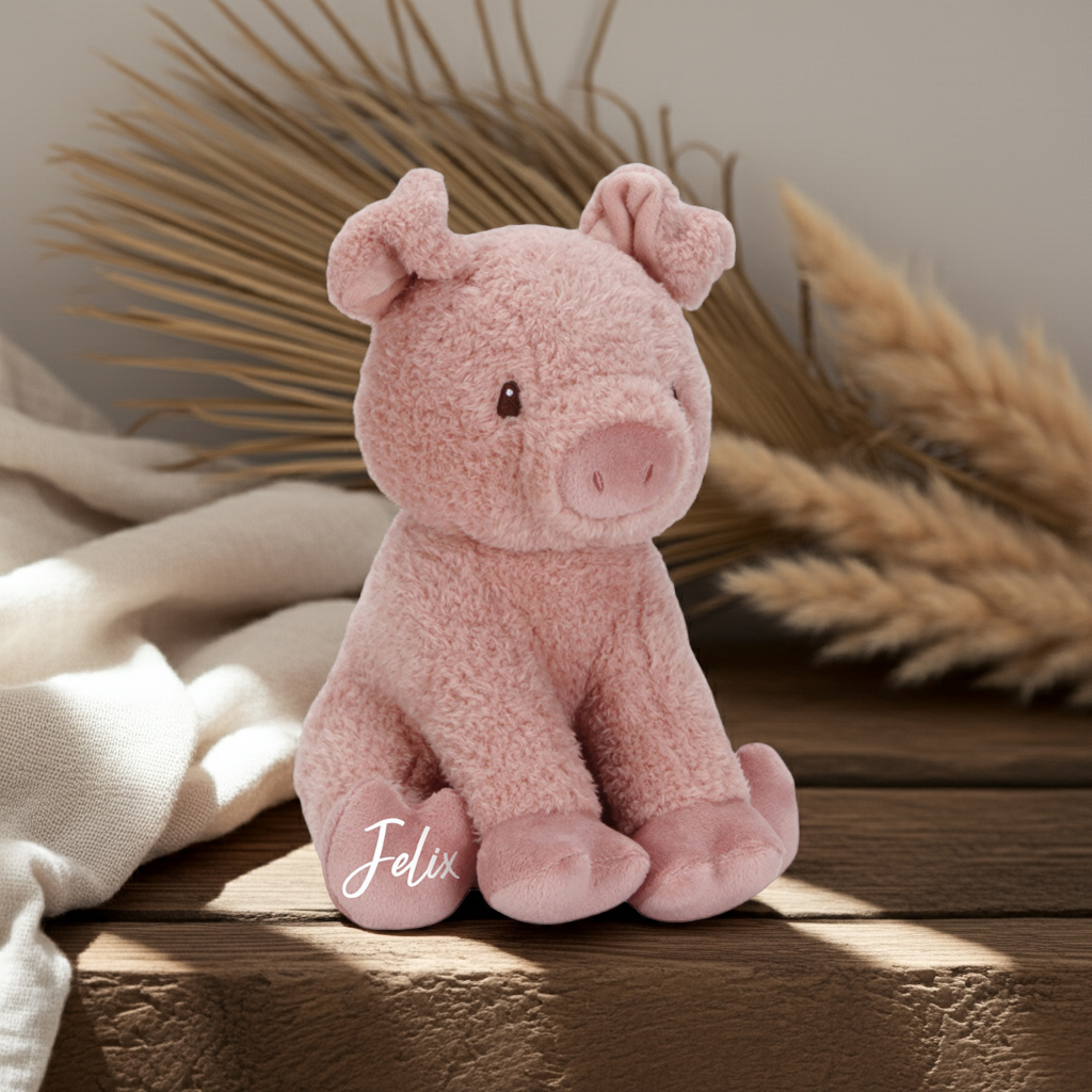 Cuddly Lucky Pig Toy 25 cm Little Farm | Gift for Birth & Christening