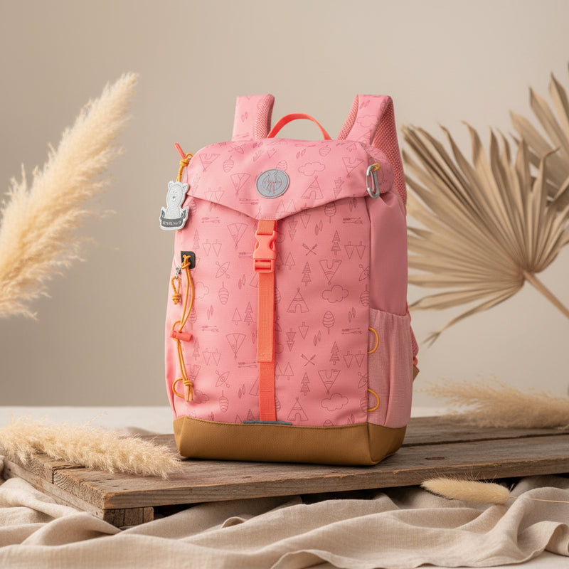Großer Kinder Rucksack Outdoor Adventure in Rose mit verstellbaren Schultergurten und viel Stauraum fuer Kindergarten, Ausfluege, Reisen und den Alltag