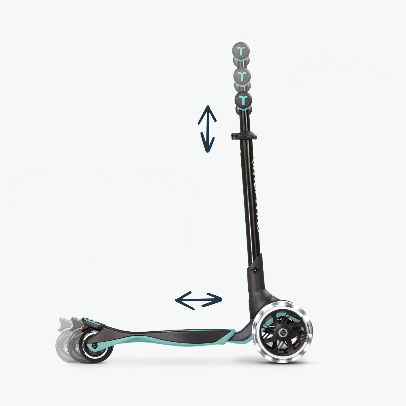 Kinder Scooter höhenverstellbar und mitwachsend – Lenker anpassbar für verschiedene Altersstufen und Körpergrößen