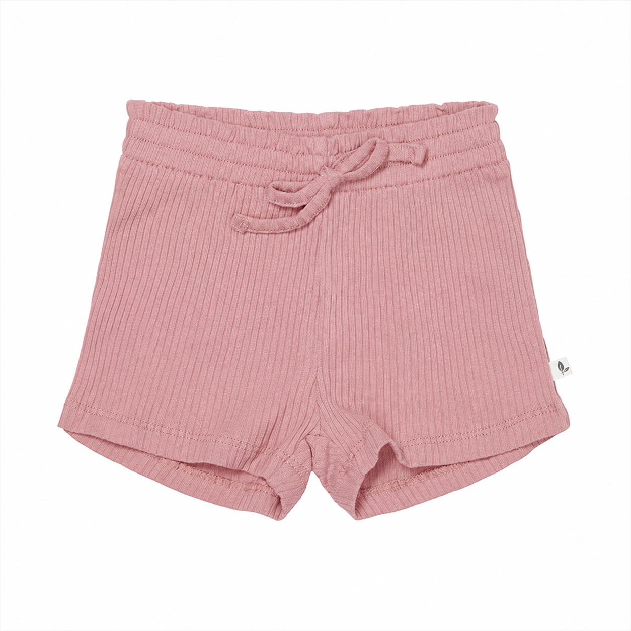 Kinder Shorts Vintage Pink Gr. 74 aus Bio-Baumwolle Vorderansicht mit elastischem Bund