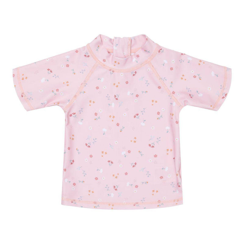 Badeshirt kurzarm Little Pink Flowers | Little Dutch