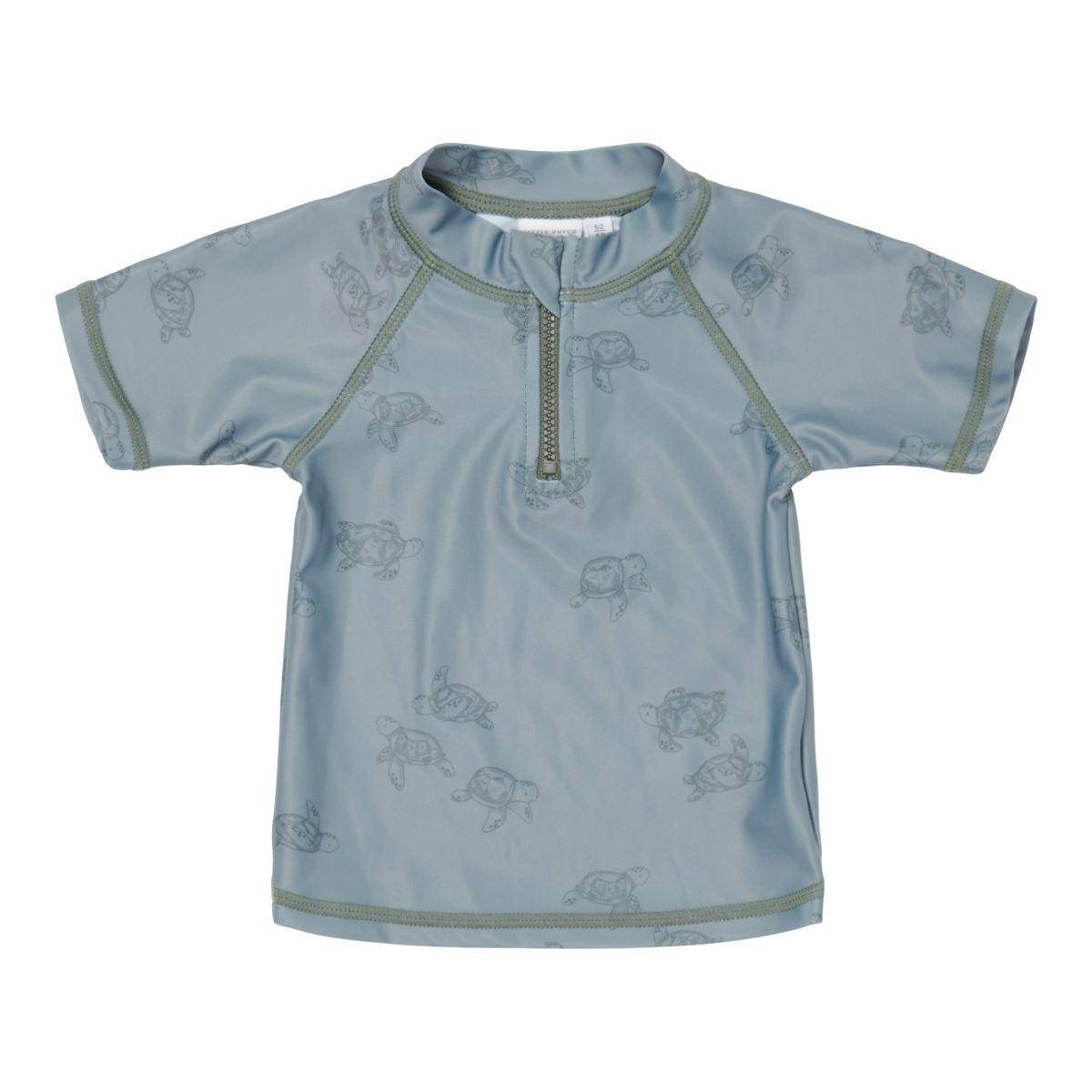 Turtle Island Olive Short-Sleeved Swim Shirt | Little Dutch