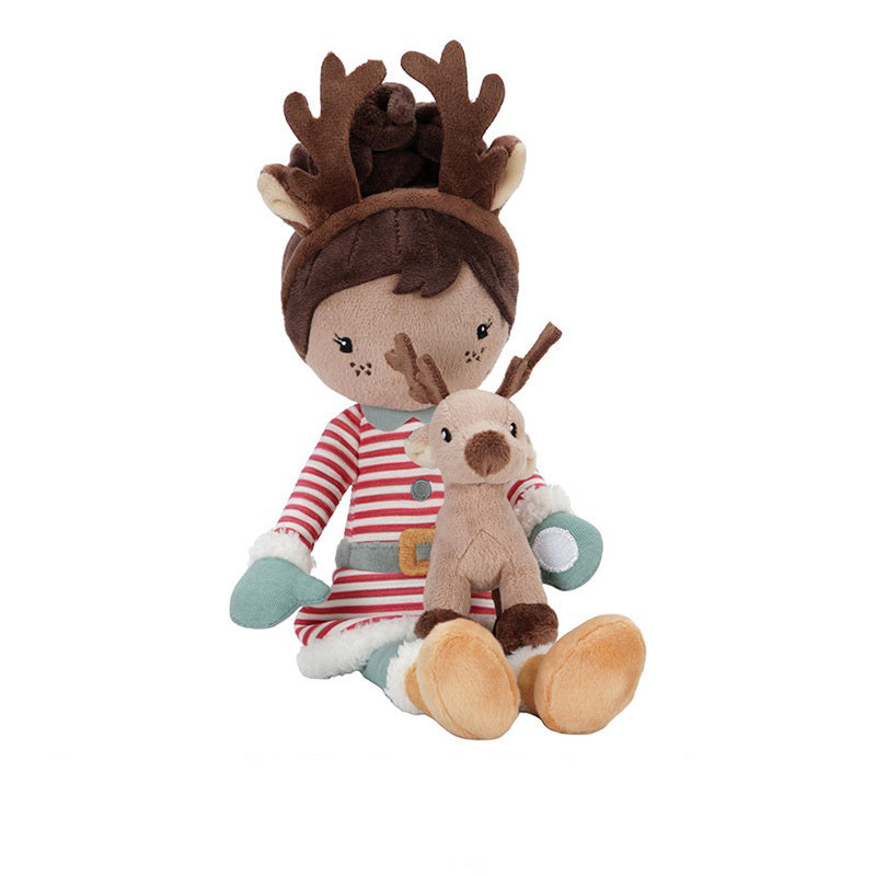 Kuschelpuppe Winter Evi 35 cm – Weiche Stoffpuppe für Kinder