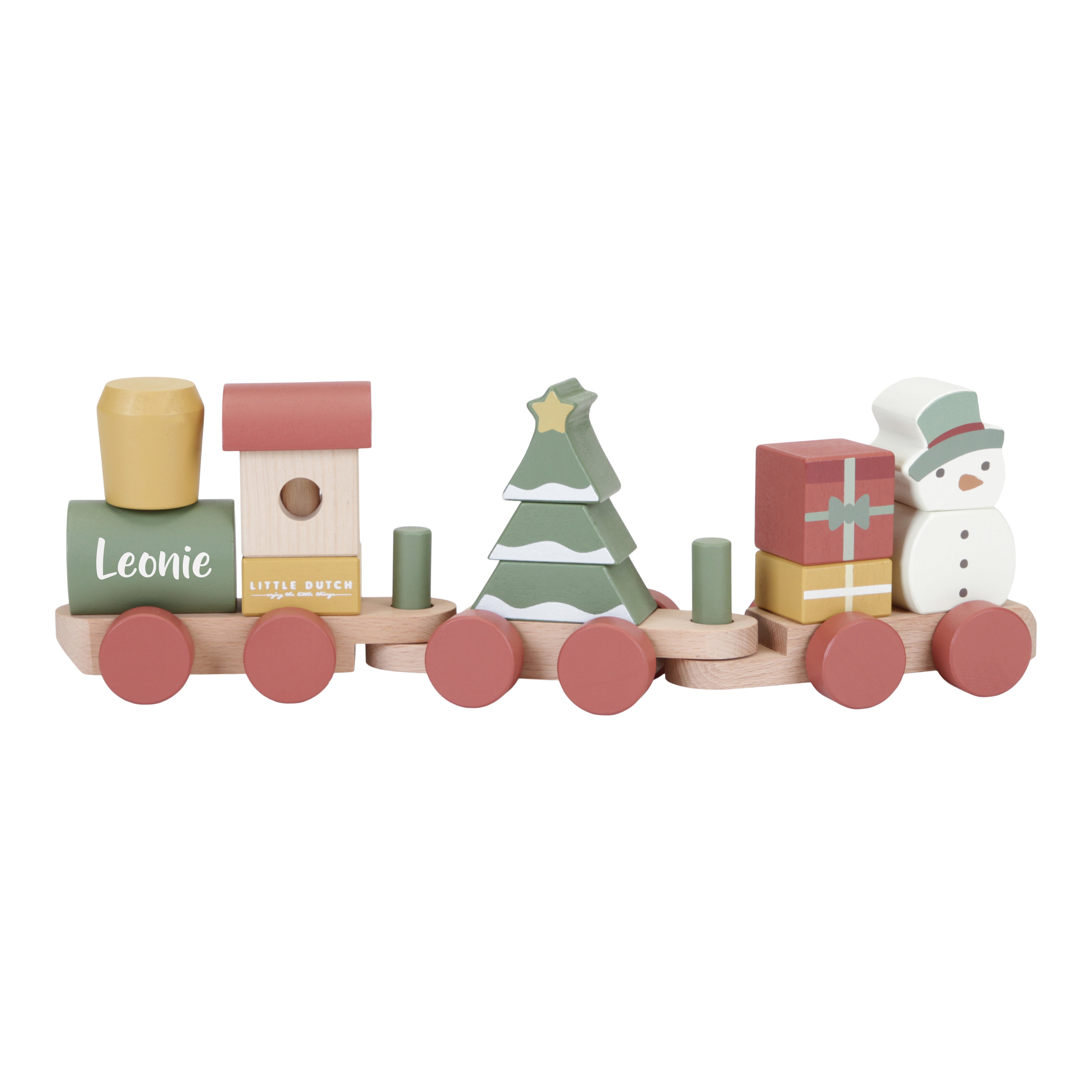 Personalisierter Holz-Zug Weihnachten – Geschenk zur Geburt