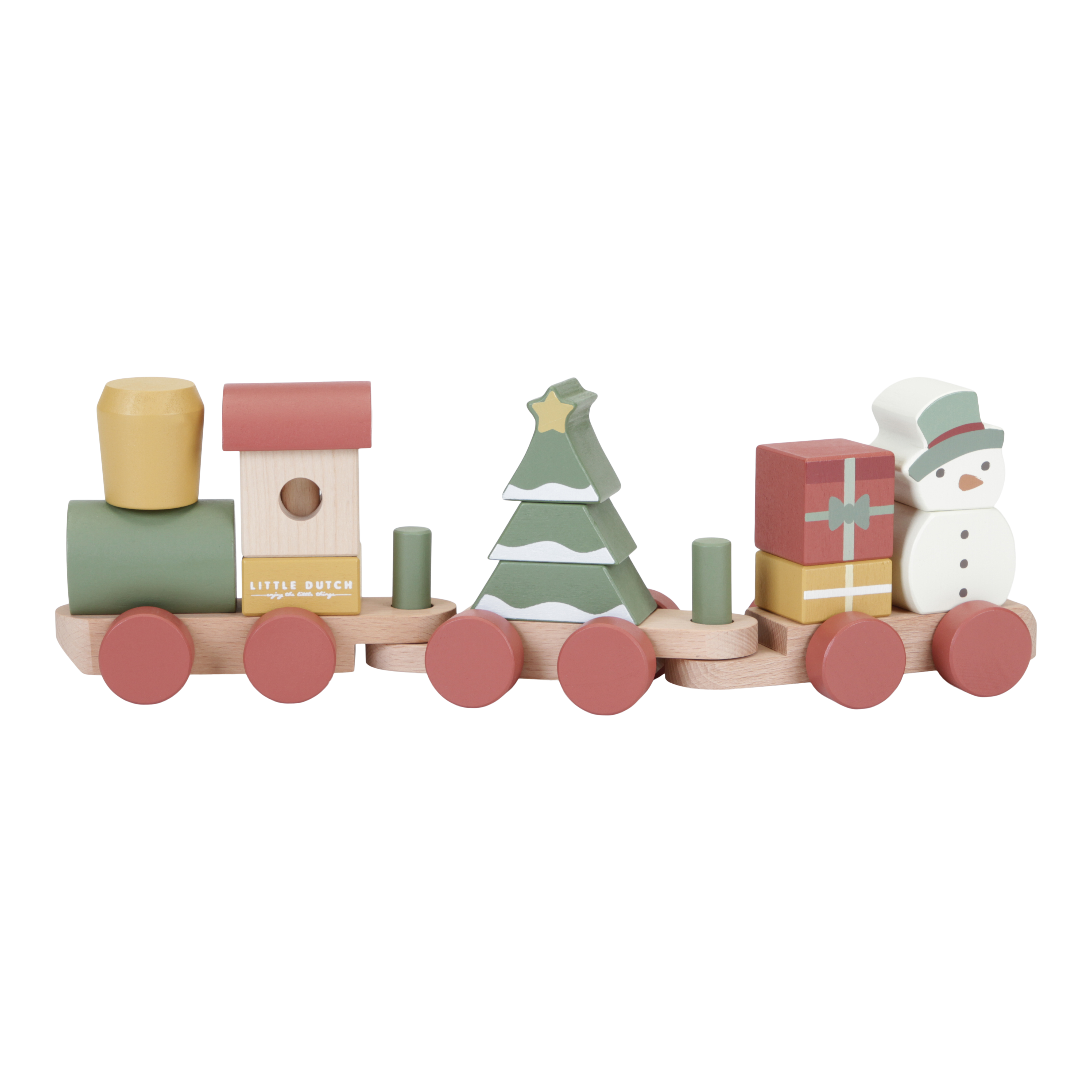 Personalisierter Holz-Zug Weihnachten – Geschenk zur Geburt