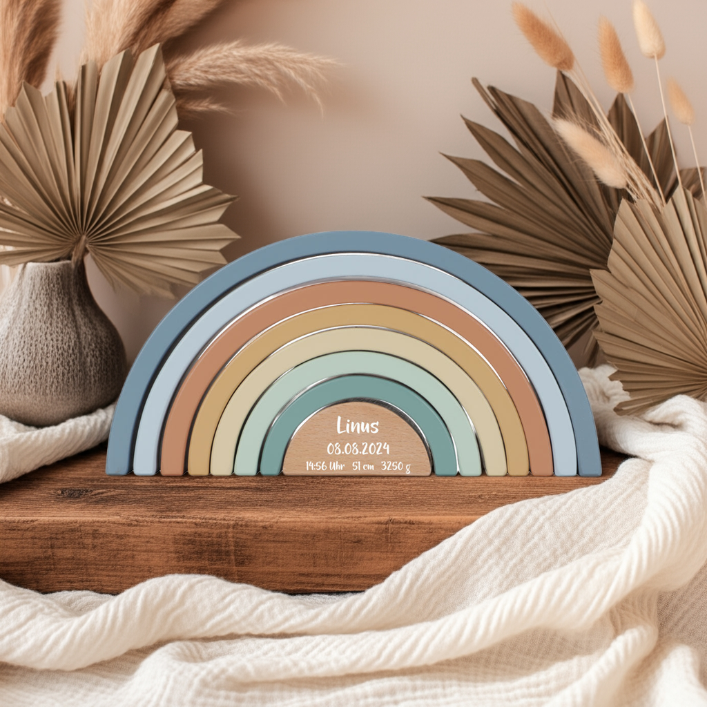 Stacking Tower Rainbow Forest Friends "For Birth"