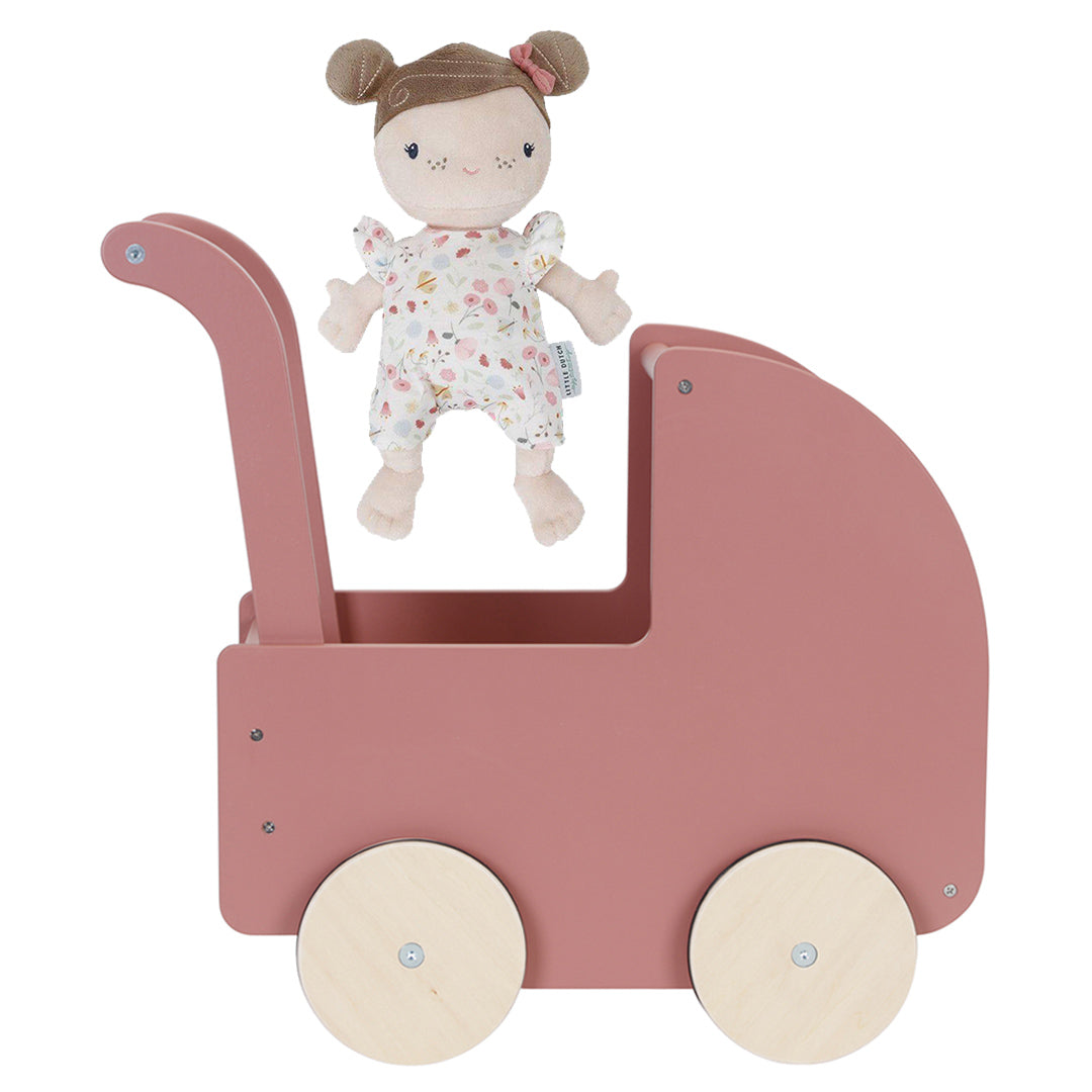 Personalisierter Puppenwagen aus Holz mit Kuschelpuppe für Mädchen. Hochwertiges personalisiertes Geschenk zum Geburtstag, zu Weihnachten oder zur Taufe. Liebevoll gestaltet, individuell bei Schmatzepuffer veredelt und ideal für Rollenspiele, Motorikförderung und unvergessliche Kindheitserinnerungen.