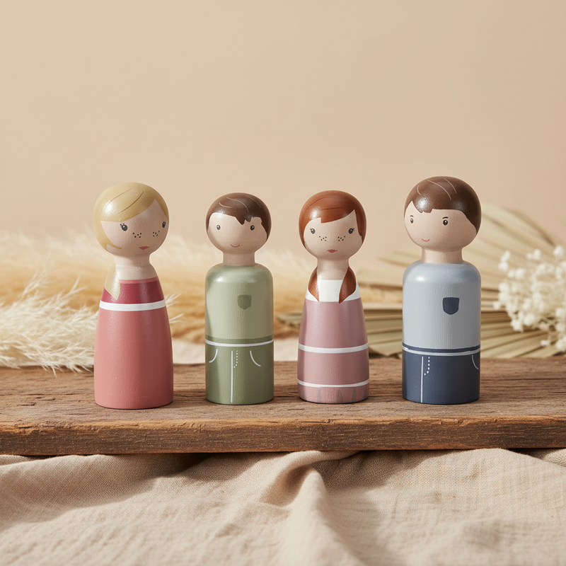Puppenhaus - Erweiterungsset Familie Rosa