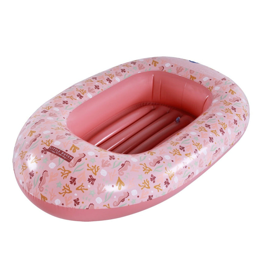 Aufblasbares Schlauchboot für Kinder in Rosa – leichtes Kinderboot für Pool, Strand und Sommer