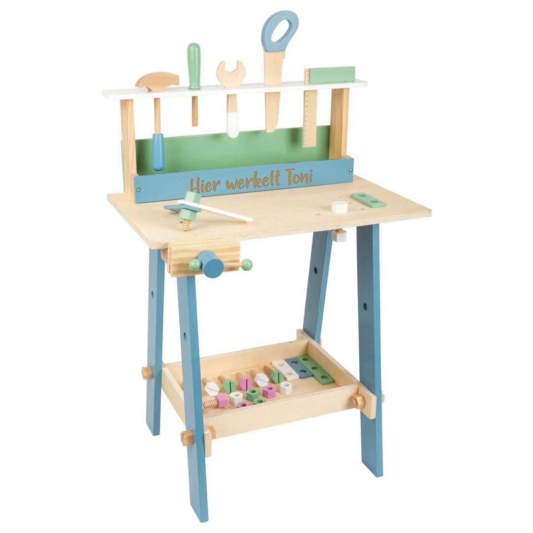 Werkbank Nordic Holz, blau/grün/natur | small foot